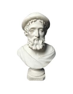 Buste d'Esculape ou Asclepios grec dieu de la médecine.