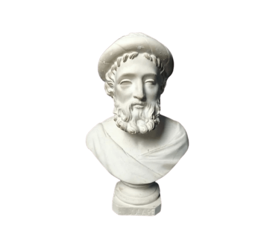 Bust of Aesculapius or Asclepios, Greek god of medicine.