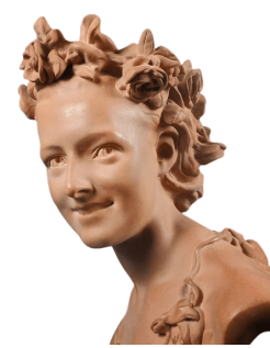 Busto de "La Rieuse aux roses" o "Bacchante aux roses"...