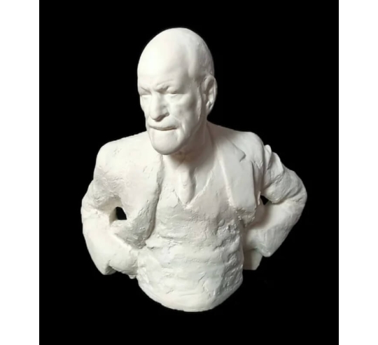 Bust of Sigmund Freud.