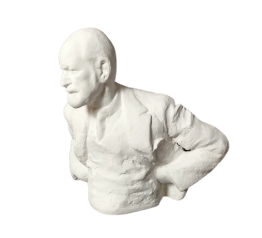 Bust of Sigmund Freud.