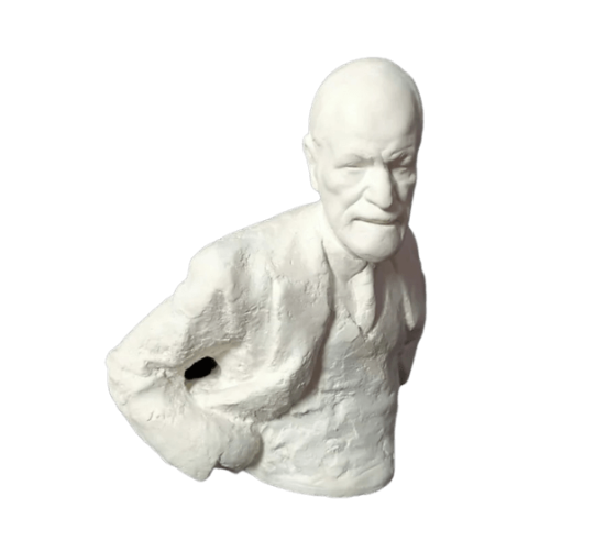 Bust of Sigmund Freud.