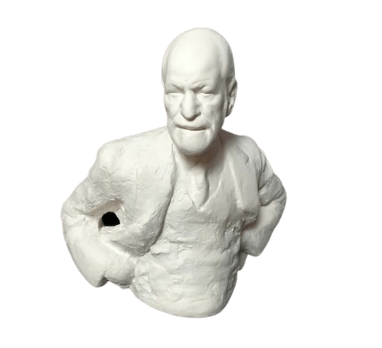 Bust of Sigmund Freud.