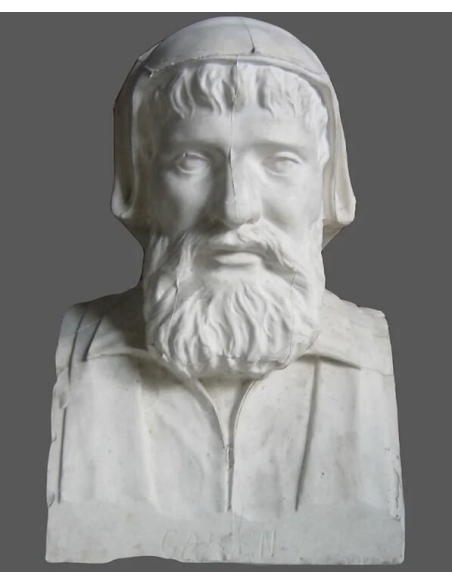 Busto de Claudio Galeno, médico griego.
