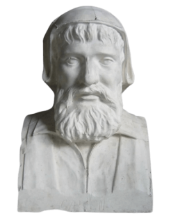 Busto de Claudio Galeno, médico griego.