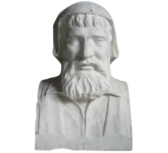 Busto de Claudio Galeno, médico griego.