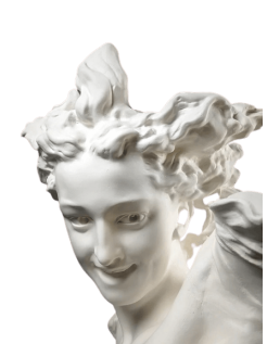 Buste du génie de la danse d'après Jean-Baptiste Carpeaux.