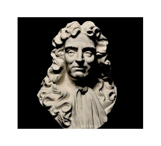 Bust of Jean de La Fontaine.