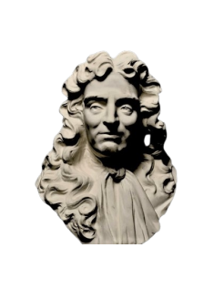 Bust of Jean de La Fontaine.