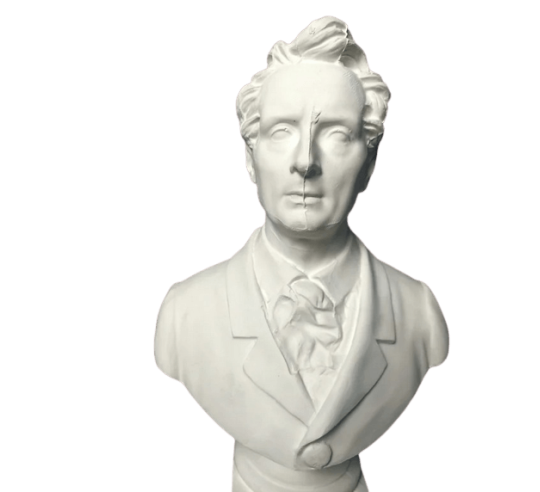 Bust of Alphonse de Lamartine.