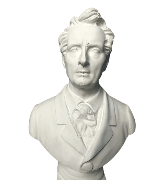 Bust of Alphonse de Lamartine.