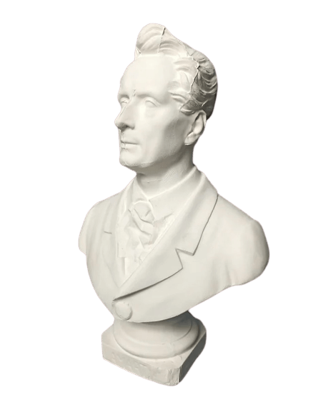 Bust of Alphonse de Lamartine.