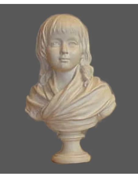 Buste du roi de France Louis XVII d'après Jean-Baptiste Houdon
