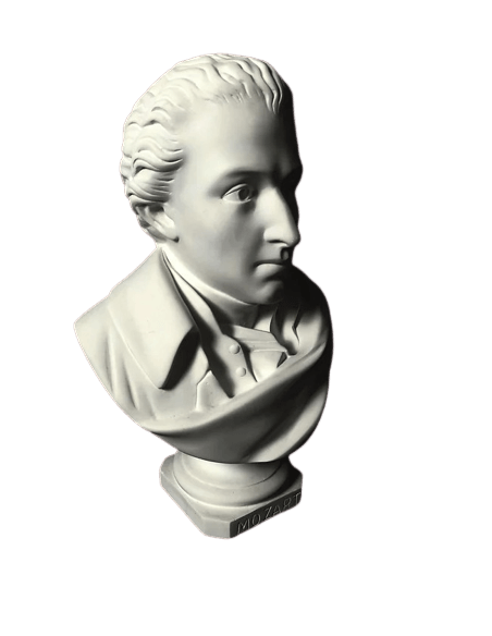 Busto de Wolfgang Amadeus Mozart.