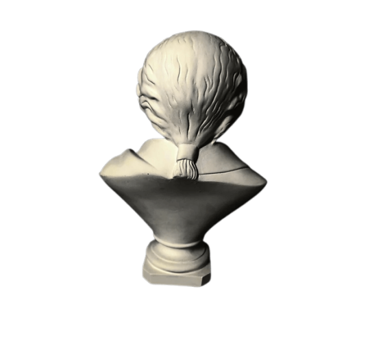 Bust of Wolfgang Amadeus Mozart.