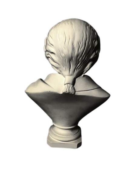 Bust of Wolfgang Amadeus Mozart.