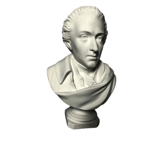 Busto de Wolfgang Amadeus Mozart.