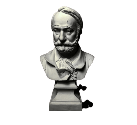 Bust of Victor Hugo.