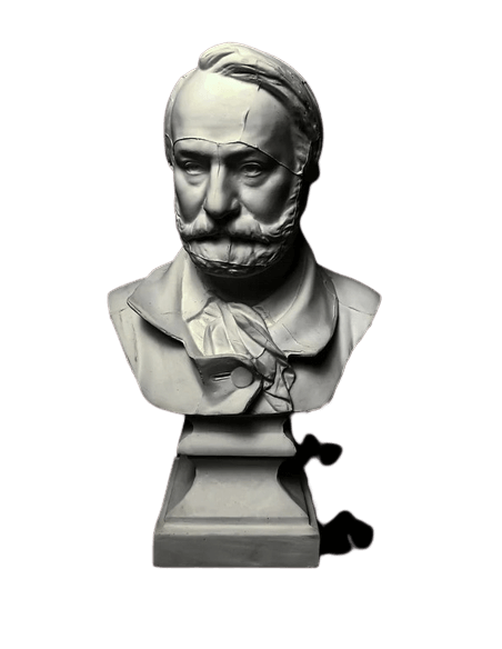 Bust of Victor Hugo.