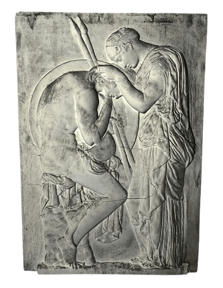 Low relief of Ethra or Æthra weeping over the head of Phalante after Grégoire Giraud