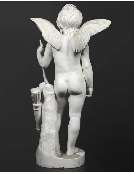 Statue de Cupidon avec son arc ou Amorino d'après Bertel Thorvaldsen