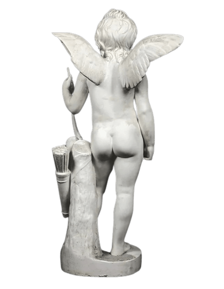 Statue de Cupidon avec son arc ou Amorino d'après Bertel Thorvaldsen