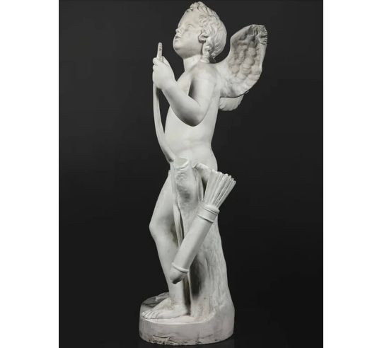 Statue of Cupid with his bow or Amorino after...