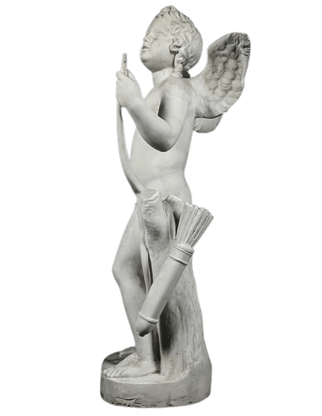 Statue de Cupidon avec son arc ou Amorino d'après Bertel Thorvaldsen