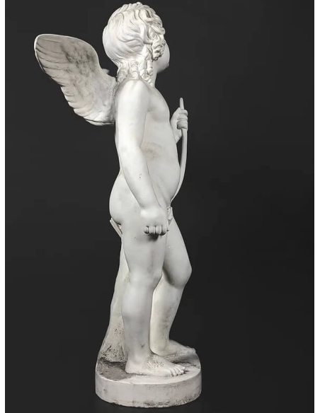 Statue de Cupidon avec son arc ou Amorino d'après Bertel Thorvaldsen