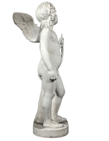 Statue de Cupidon avec son arc ou Amorino d'après Bertel Thorvaldsen