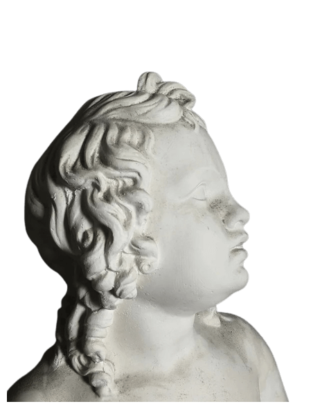 Statue de Cupidon avec son arc ou Amorino d'après Bertel Thorvaldsen