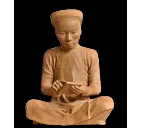 Annamite Scribe statue after Félix Delteil