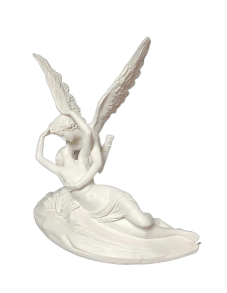 Estatua de Psique Reanimada por el Beso del Amor, o El Beso segun Antonio Canova.