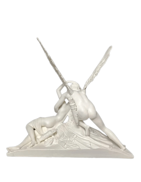 Estatua de Psique Reanimada por el Beso del Amor, o El Beso segun Antonio Canova.