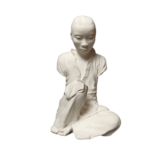 Statue of an Annamite seamstress after Félix...