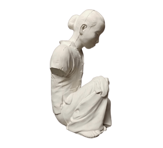 Statue of an Annamite seamstress after Félix...