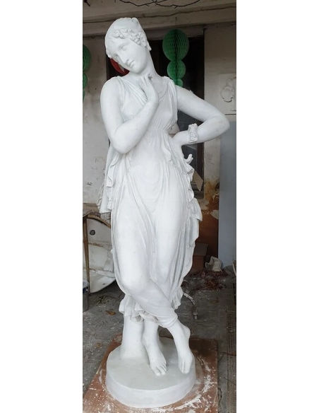 Estatua a Tamaño Real de la Bailarina con el dedo en la barbilla, según Antonio Canova
