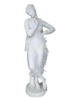 Life-Size Statue of the Dancer with Finger on Chin, after...