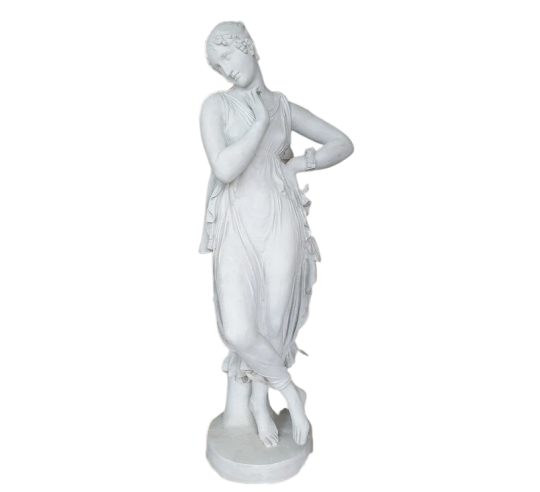 Estatua a Tamaño Real de la Bailarina con el dedo en la barbilla, según Antonio Canova