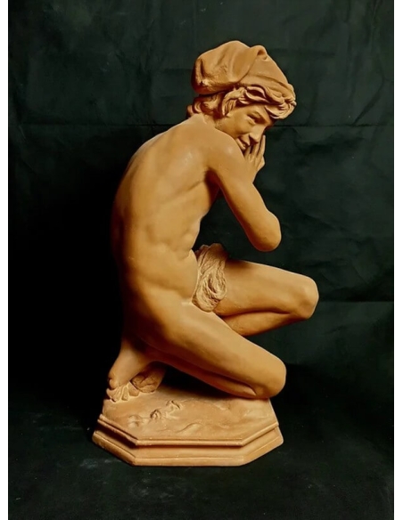 Estatua del Pescador a la Concha o Pescador Napolitano según Jean-Baptiste Carpeaux