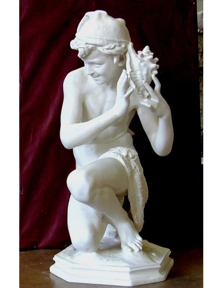 Estatua del Pescador a la Concha o Pescador Napolitano según Jean-Baptiste Carpeaux