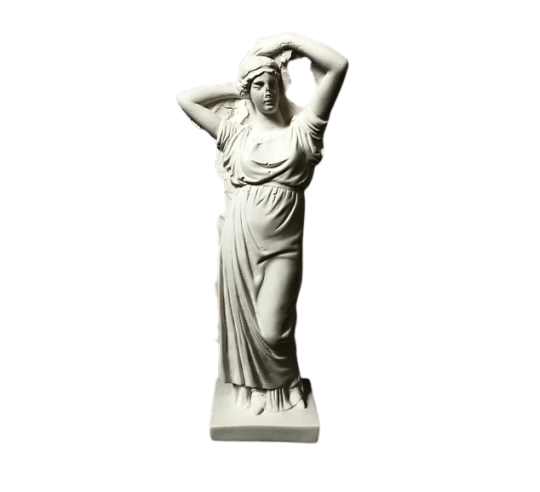 Estatua de mujer joven peinándose según Bertel Thorvaldsen