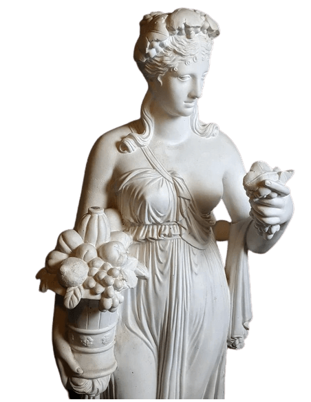 Statue Taille Réelle de la déesse de Pomone, déesse de l'Automne