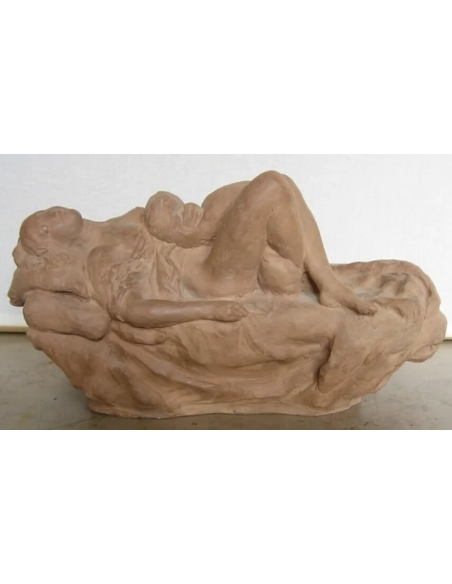 Erotic statuette the Woman with pillowcase after Jean-Jacques Pradier