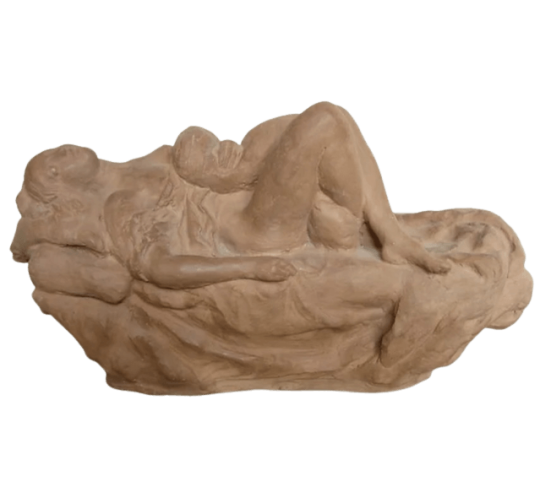 Erotic statuette the Woman with pillowcase...