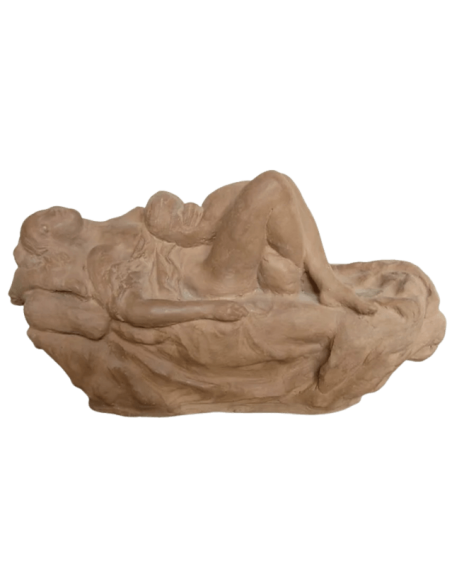 Statuette érotique la Femme au polochon d'après Jean-Jacques Pradier
