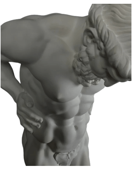 Statue du géant Atlas portant la voute céleste sur ses épaules