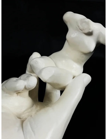 Sculpture of Rodin's Hand holding a female torso after Auguste Rodin