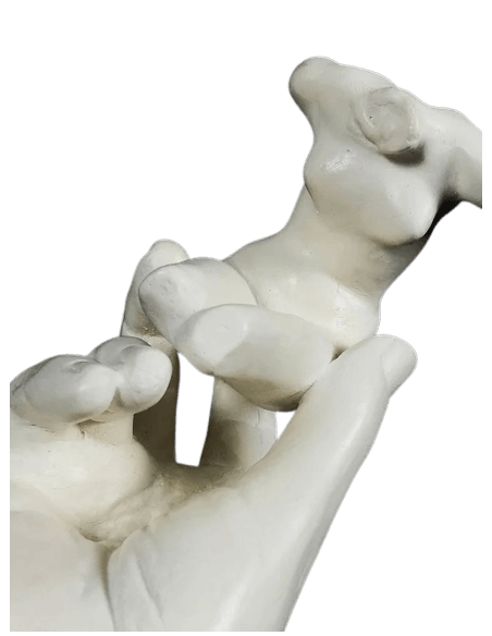 Sculpture of Rodin's Hand holding a female torso after Auguste Rodin