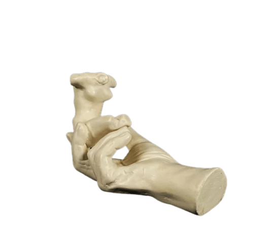 Sculpture of Rodin's Hand holding a female...